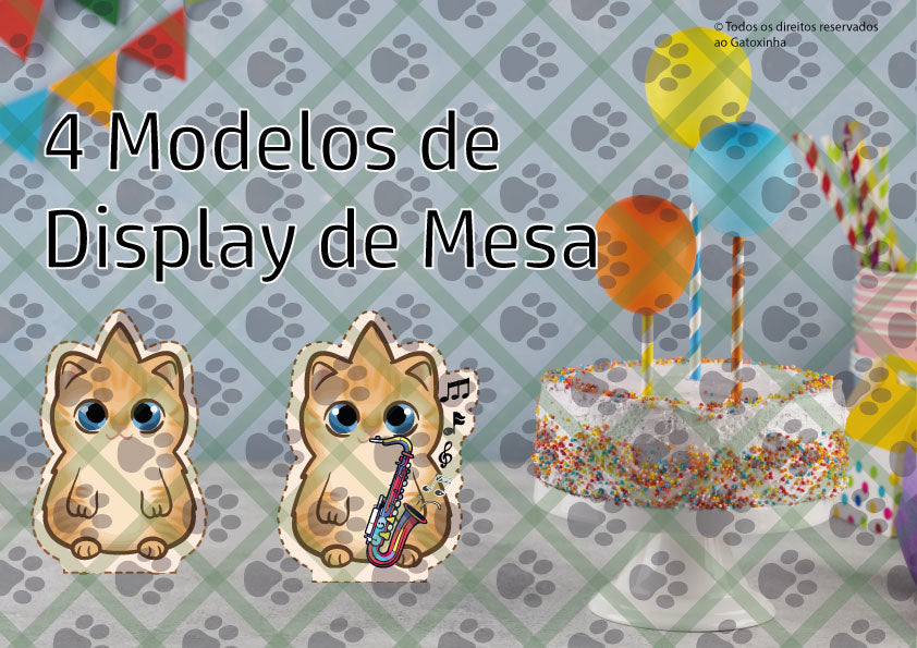 Kit Digital para Festas + Vídeo Personalizado com Parabéns do Gatoxinha