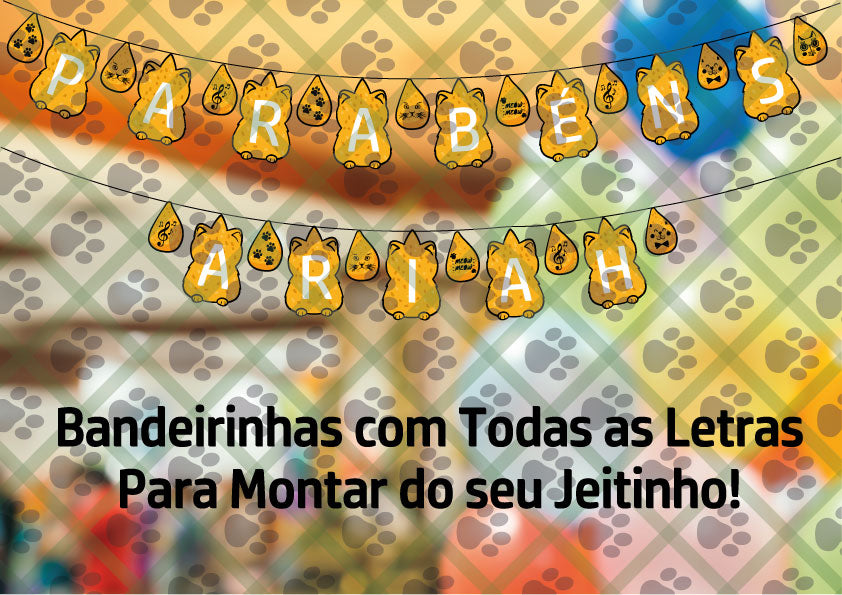 Kit Digital para Festas + Vídeo Personalizado com Parabéns do Gatoxinha